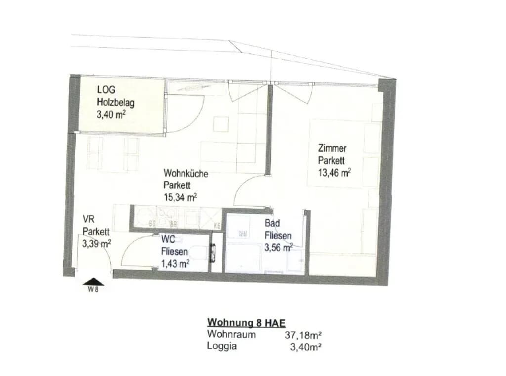 2-Zimmer-Wohnung mieten in Wien – 37,18 m², € 849 – Bild 10 von 10