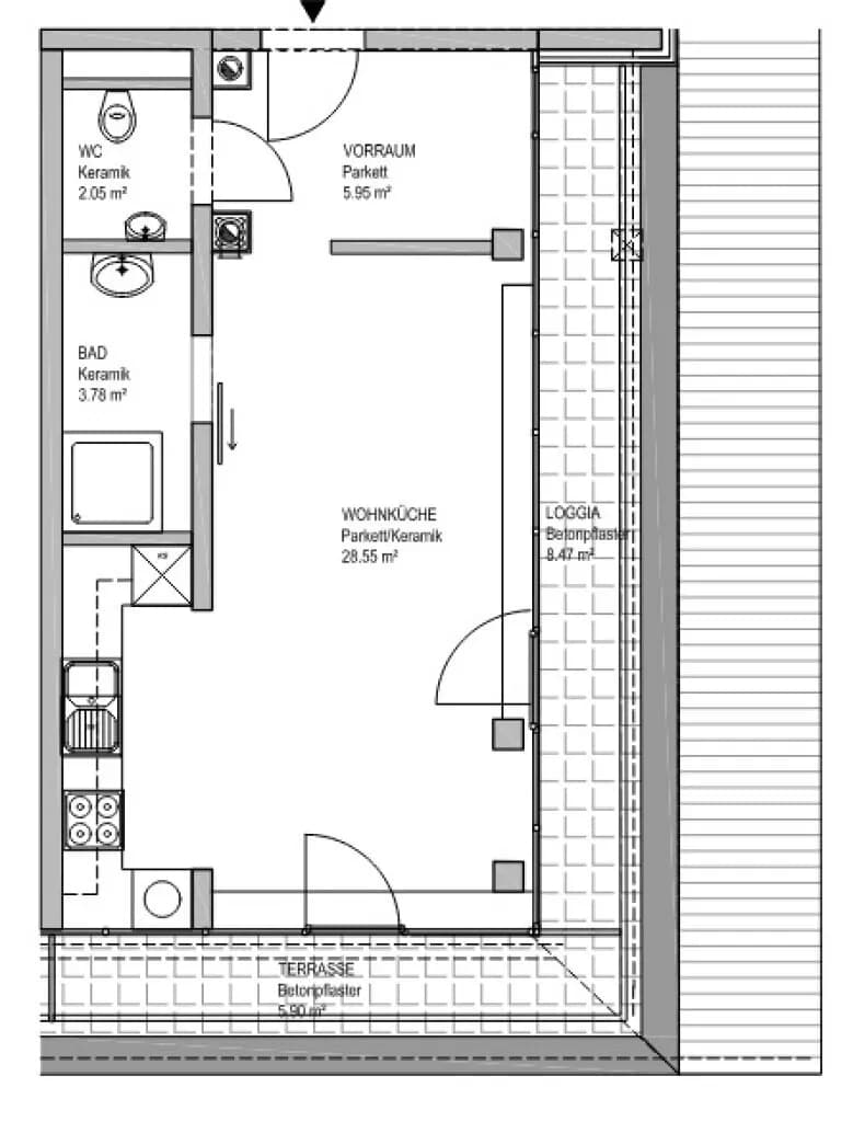 1-Zimmer-Wohnung mieten in Wien – 49 m², € 945 – Bild 4 von 27