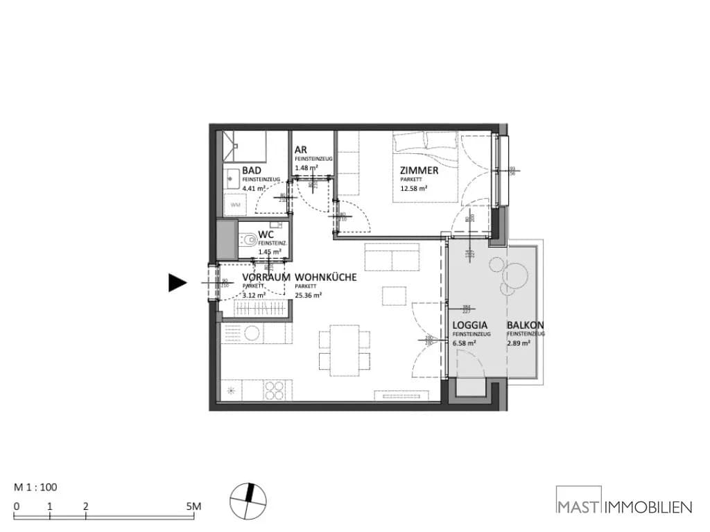 2-Zimmer-Wohnung kaufen in Wien – 54,95 m², € 342.000 – Bild 11 von 11