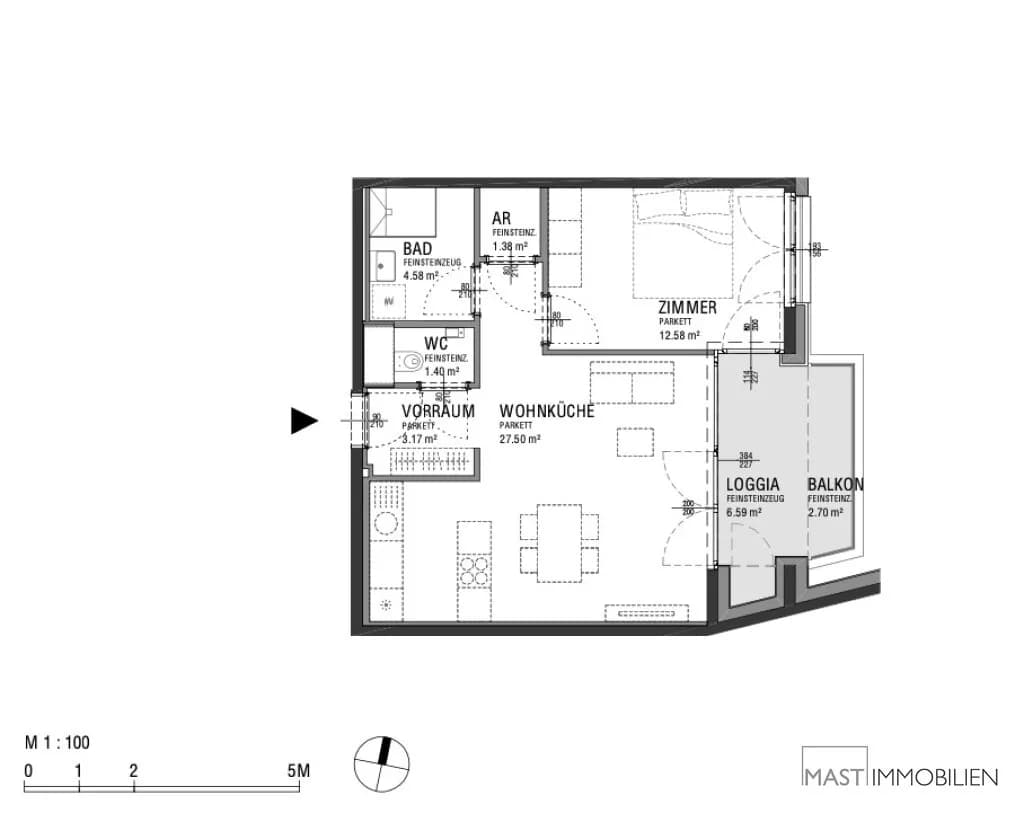 2-Zimmer-Wohnung kaufen in Wien – 57,2 m², € 373.000 – Bild 12 von 12