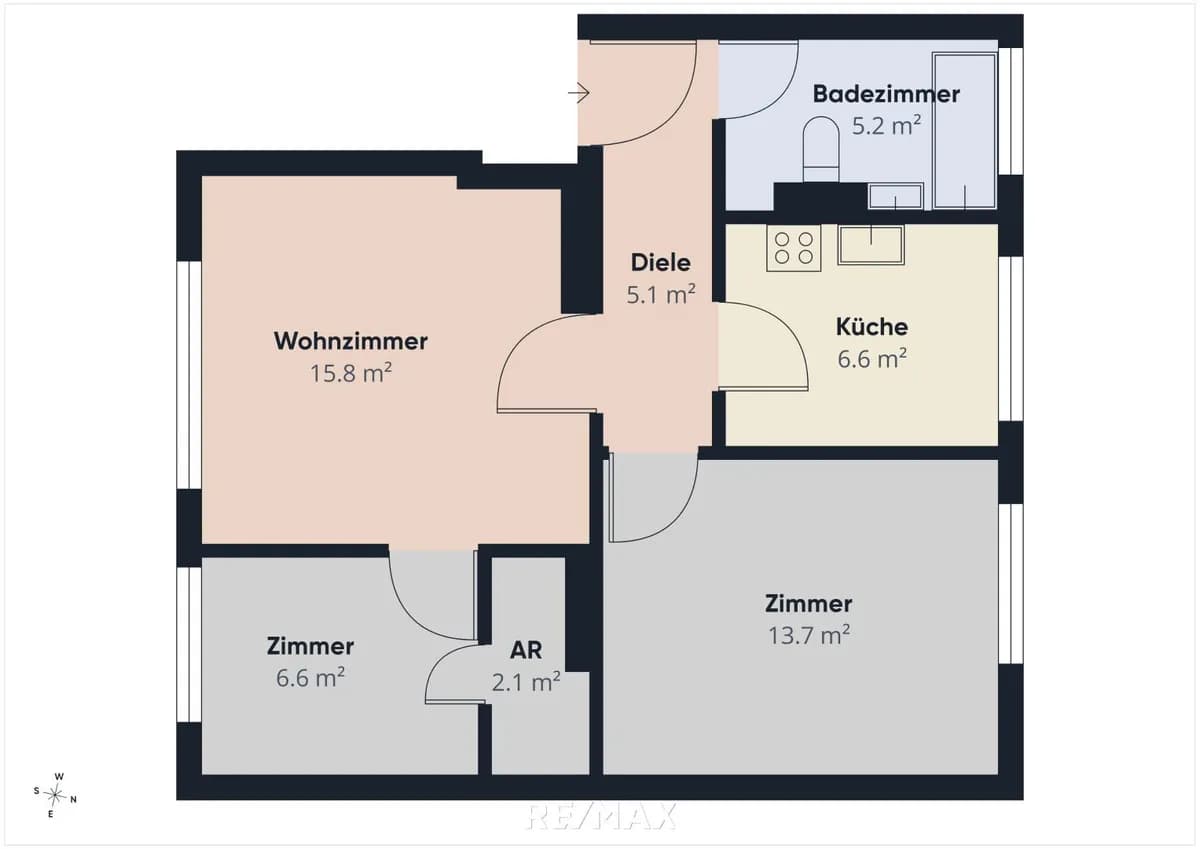 3-Zimmer-Wohnung kaufen in Linz Land – 55,33 m², € 159.000 – Bild 12 von 12