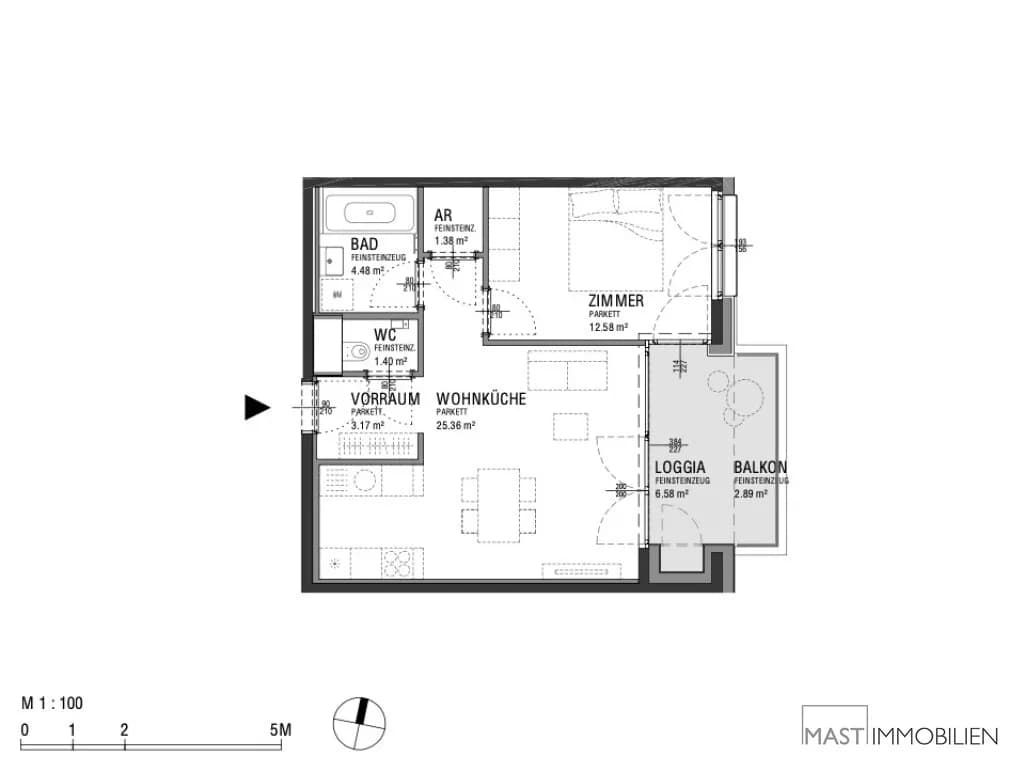 2-Zimmer-Wohnung kaufen in Wien – 54,95 m², € 342.000 – Bild 12 von 12