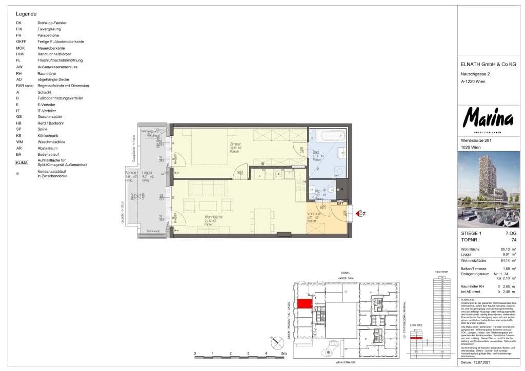 2-Zimmer-Wohnung mieten in Wien – 55,13 m², € 1.299 – Bild 11 von 11