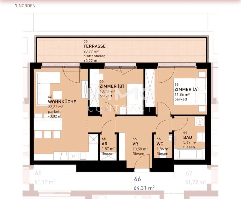 3-Zimmer-Wohnung kaufen in Wien – 64,31 m², € 465.500 – Bild 16 von 16