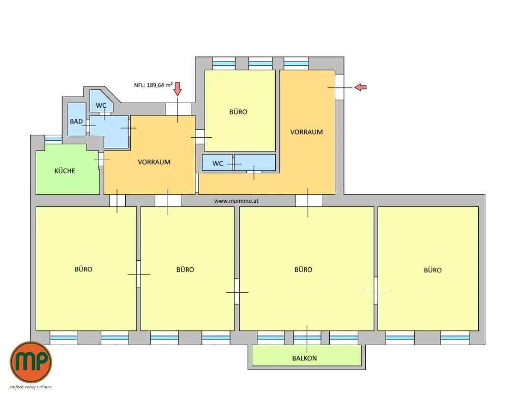 5-Zimmer-Gewerbeimmobilie mieten in Wien – 189,64 m², € 4.797 – Bild 21 von 26