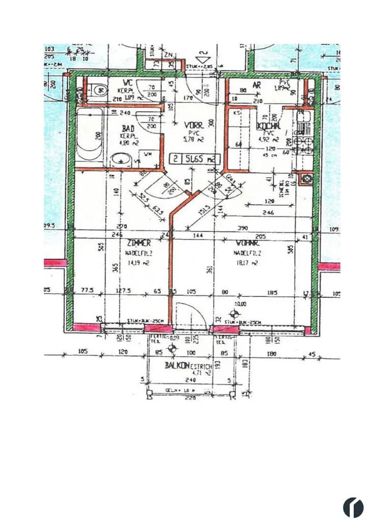 2-Zimmer-Wohnung kaufen in Tulln – 51,55 m², € 149.000 – Bild 18 von 19