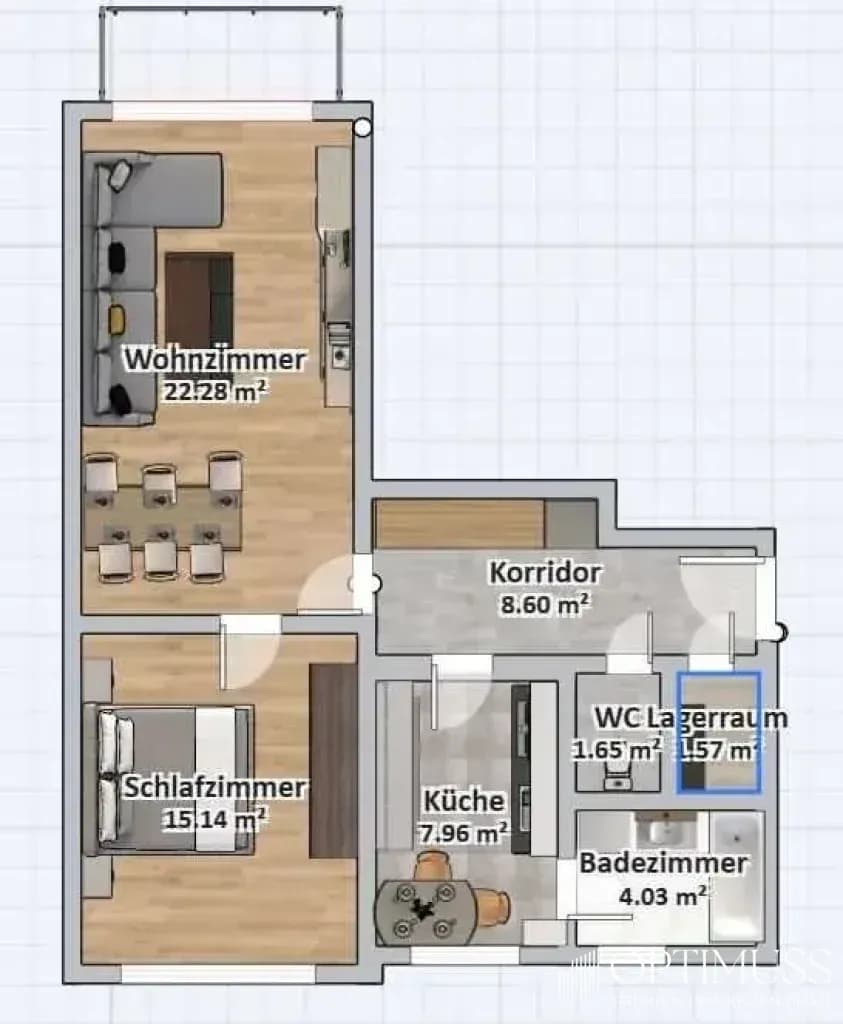 Wohnung kaufen in Baden – 57,91 m², € 220.000 – Bild 24 von 25
