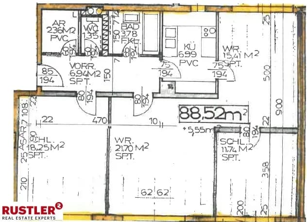 3-Zimmer-Wohnung kaufen in Mödling – 88,52 m², € 308.000 – Bild 5 von 6