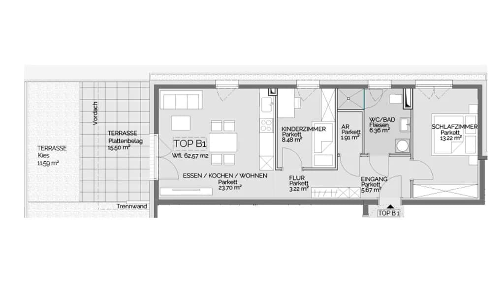 3-Zimmer-Wohnung kaufen in Liezen – 62,57 m², € 254.000 – Bild 9 von 11