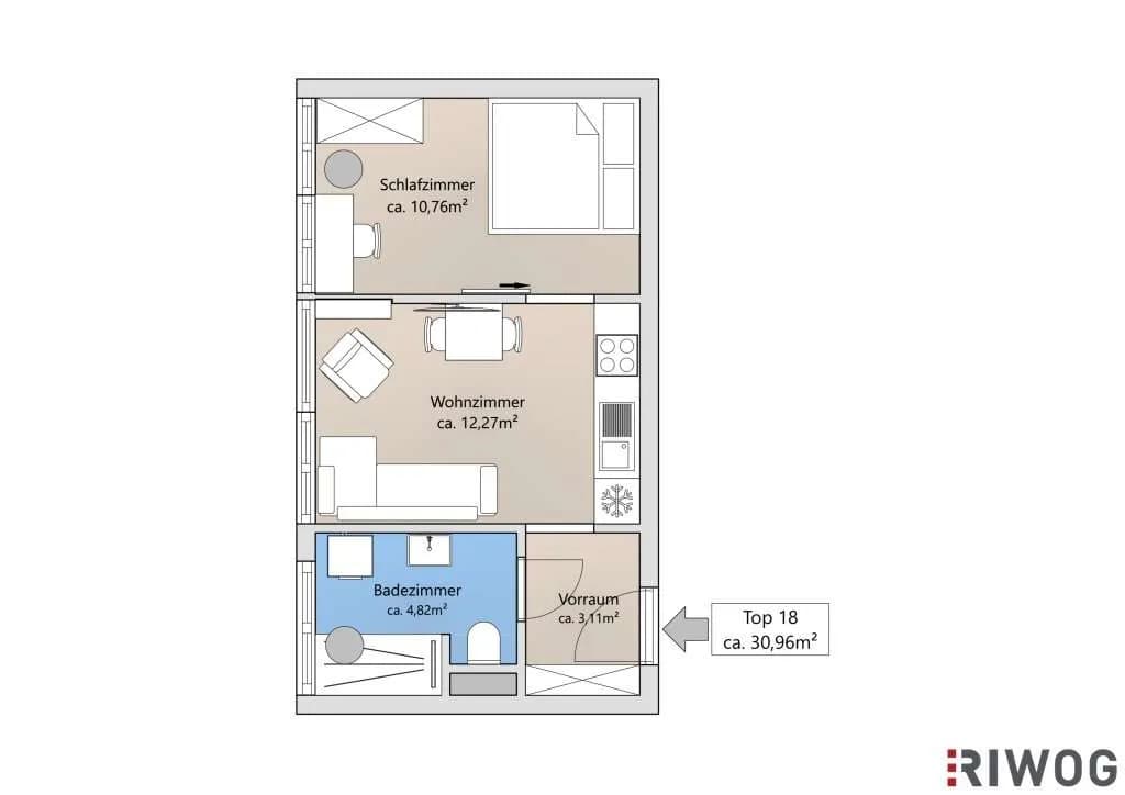 2-Zimmer-Wohnung kaufen in Wien – 30,96 m², € 220.000 – Bild 26 von 26