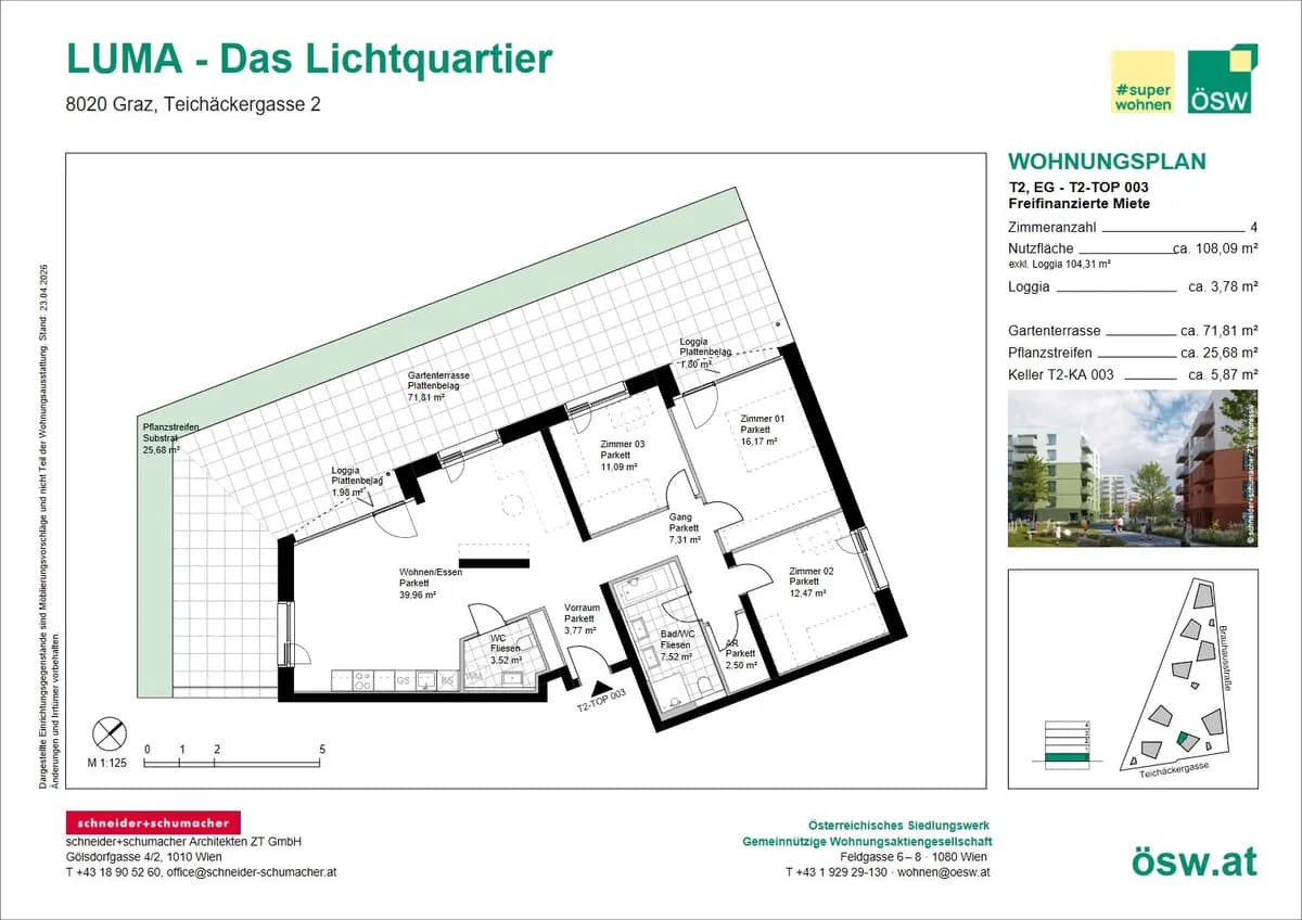 4-Zimmer-Wohnung mieten in Graz – 108,09 m², € 1.649 – Bild 2 von 6