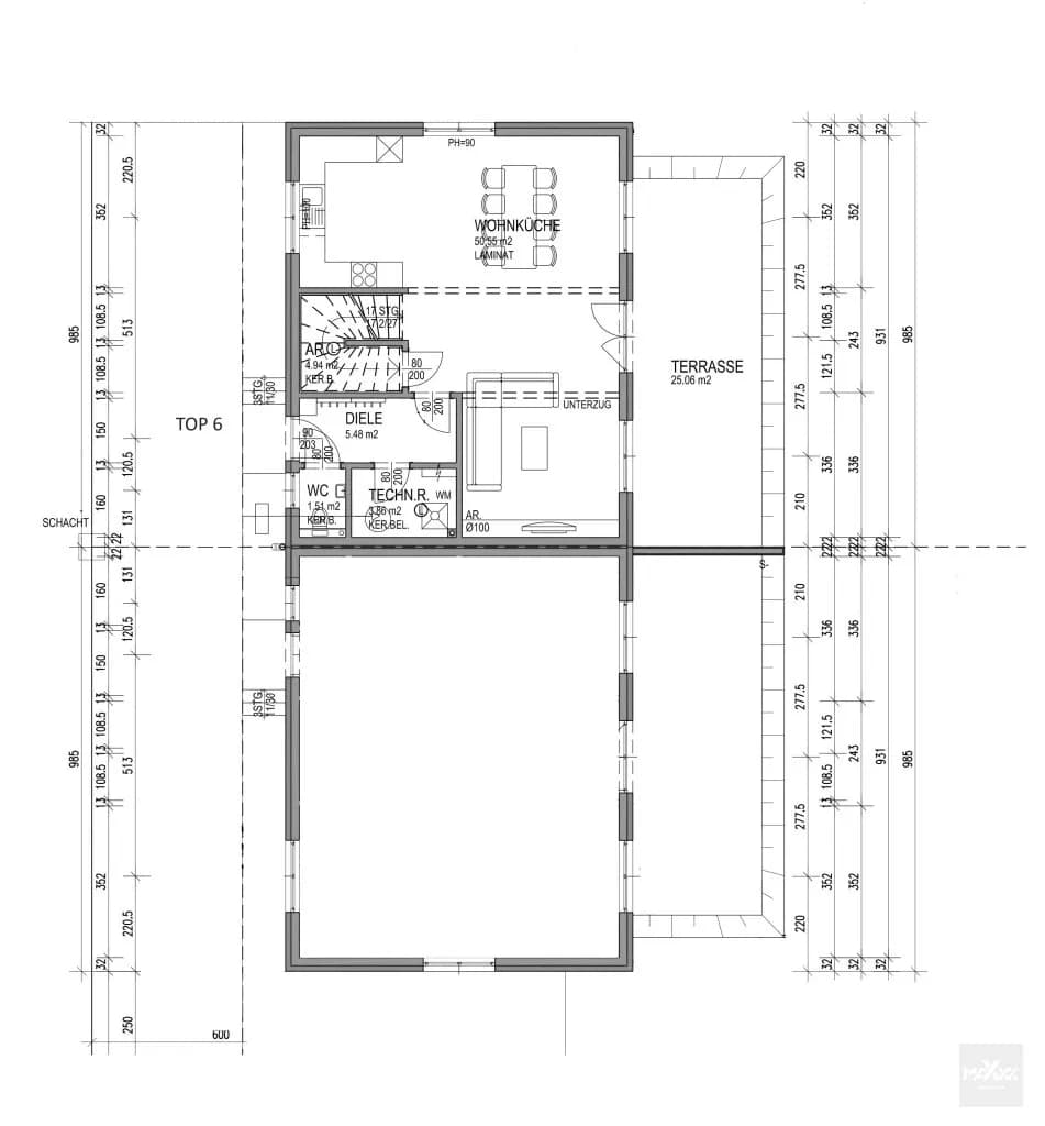 4-Zimmer-Haus mieten in Baden – 127 m², € 1.828 – Bild 8 von 9