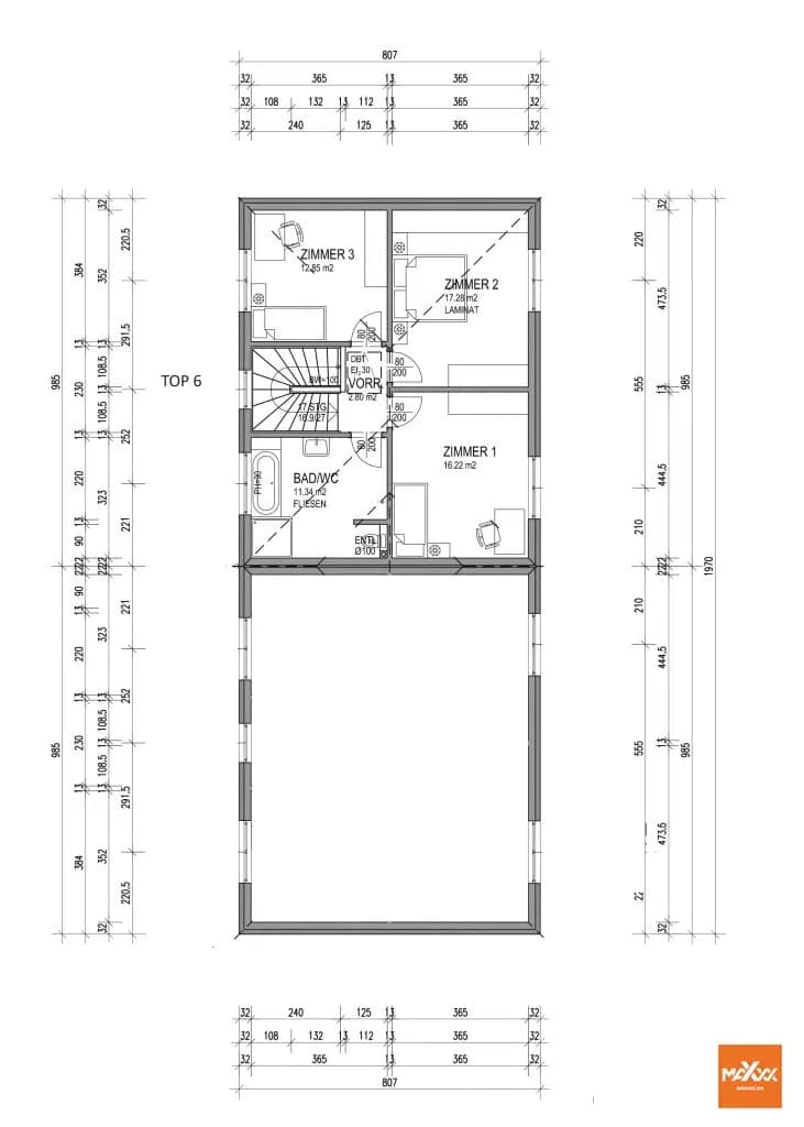 4-Zimmer-Haus mieten in Baden – 127 m², € 1.828 – Bild 9 von 9