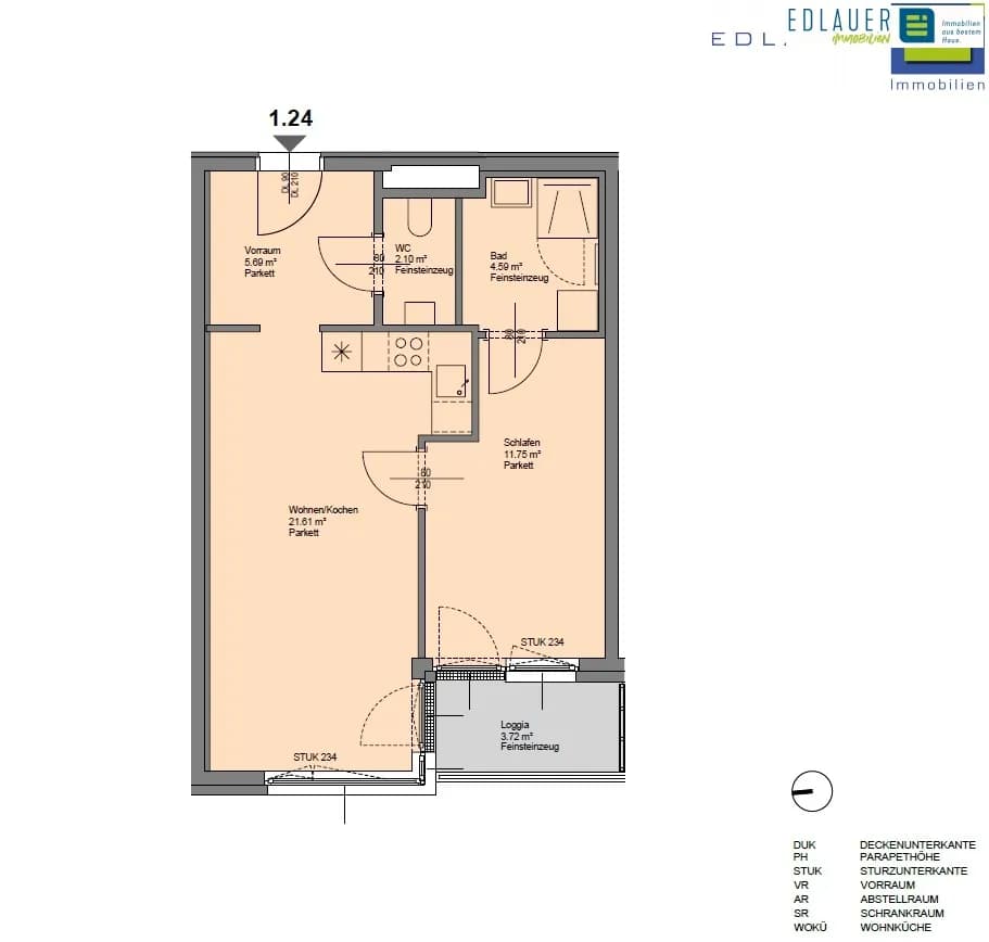 2-Zimmer-Wohnung mieten in Sankt Pölten – 49,46 m², € 783 – Bild 16 von 16