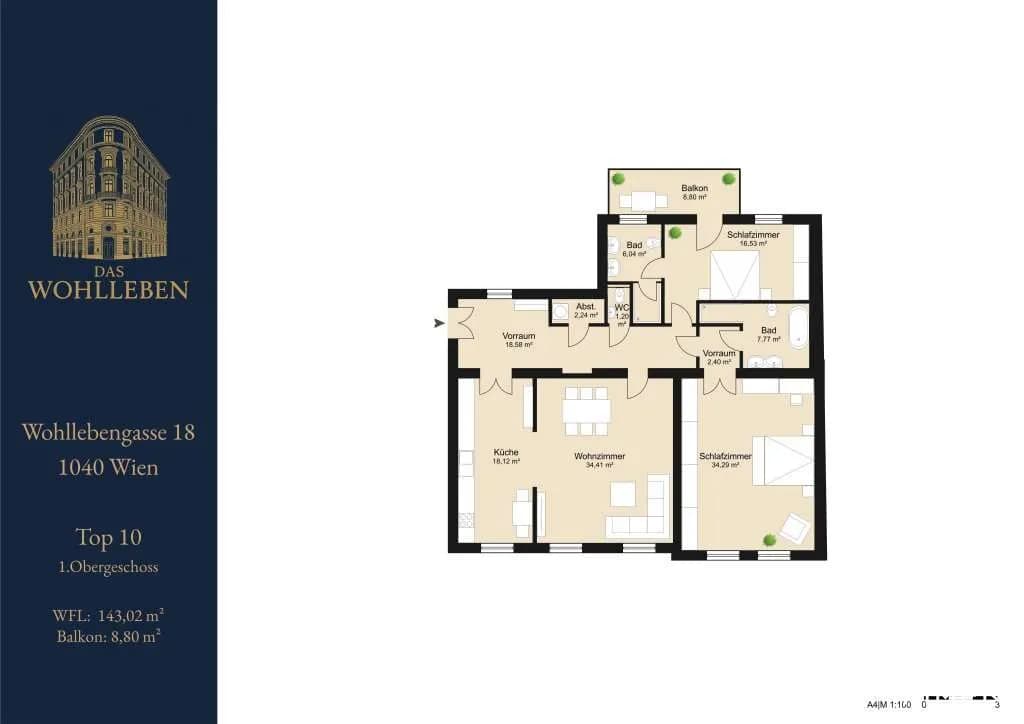 3-Zimmer-Wohnung kaufen in Wien – 143 m², € 1.884.000 – Bild 12 von 12