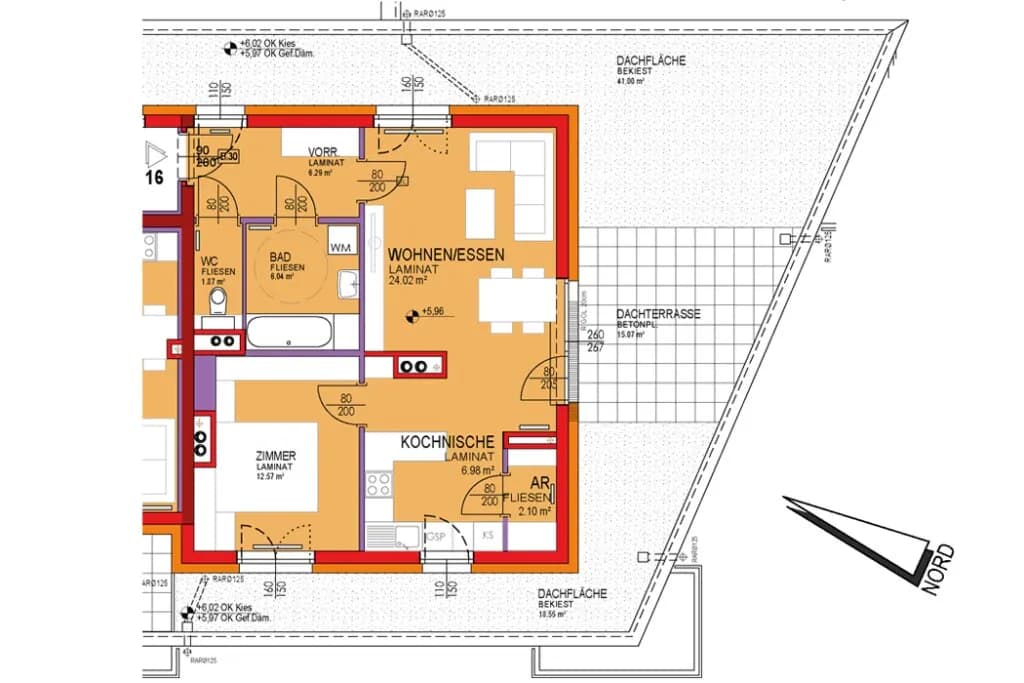 2-Zimmer-Wohnung mieten in Wiener Neustadt Land – 59,04 m², € 730 – Bild 2 von 4