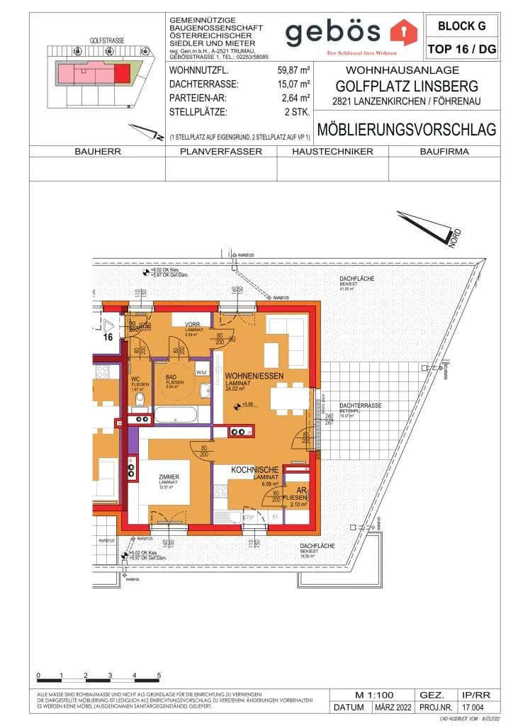 2-Zimmer-Wohnung mieten in Wiener Neustadt Land – 59,04 m², € 730 – Bild 4 von 4