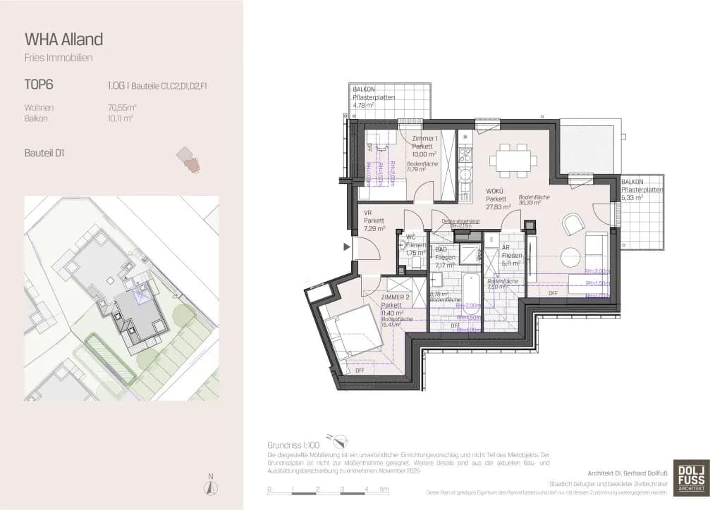 3-Zimmer-Wohnung mieten in Baden – 70,55 m², € 1.150 – Bild 10 von 10
