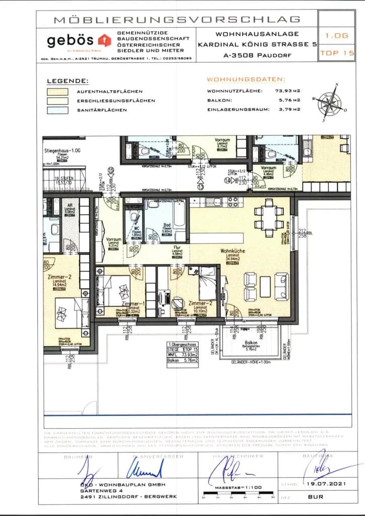 3-Zimmer-Wohnung mieten in Krems Land – 73,93 m², € 820 – Bild 7 von 7