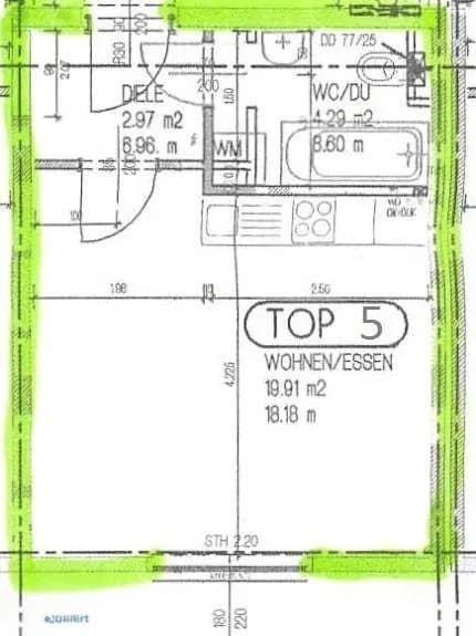 1-Zimmer-Wohnung mieten in Villach – 31 m², € 524 – Bild 5 von 6
