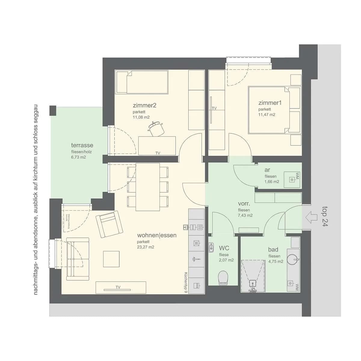 2-Zimmer-Wohnung mieten in Leibnitz – 62 m², € 890 – Bild 15 von 17