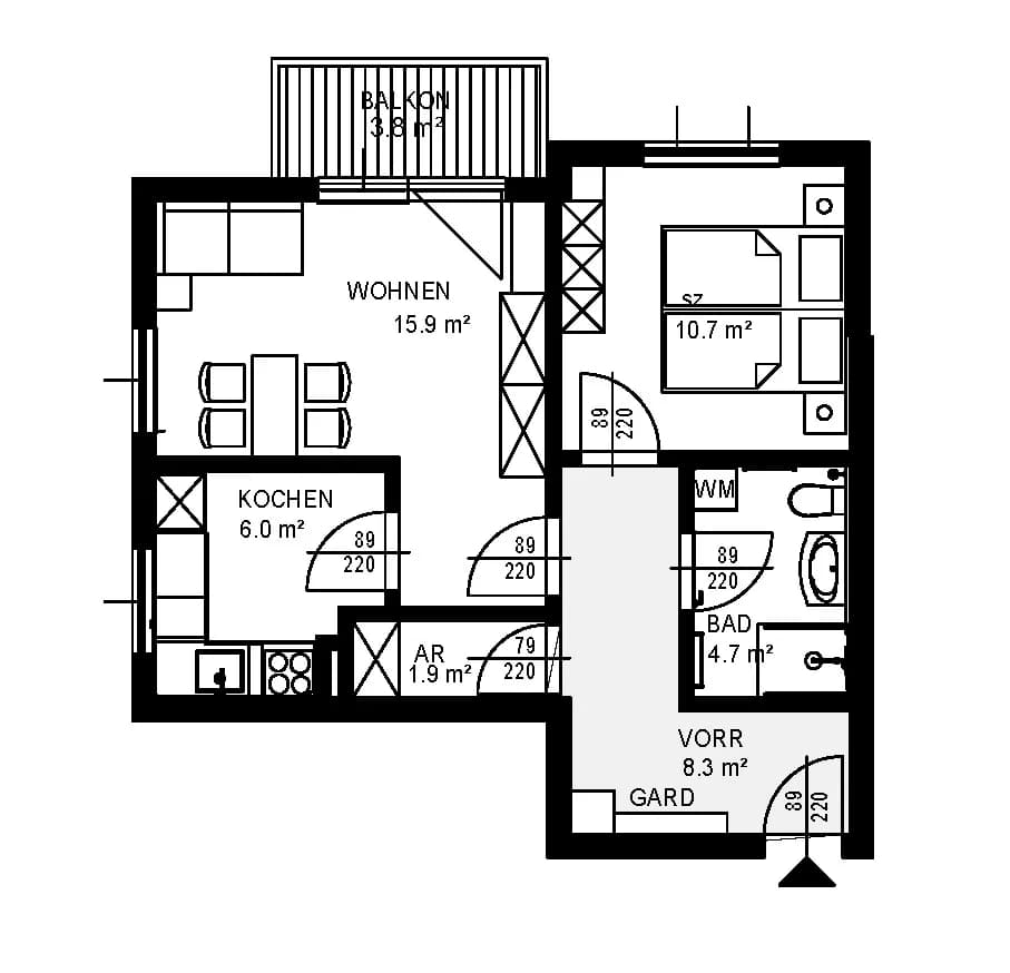2-Zimmer-Wohnung kaufen in Tamsweg – 47,51 m², € 219.000 – Bild 14 von 14