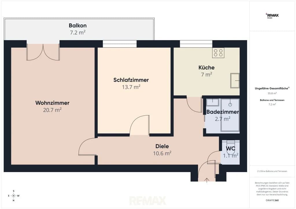 2-Zimmer-Wohnung mieten in Wien – 58 m², € 1.454 – Bild 20 von 20