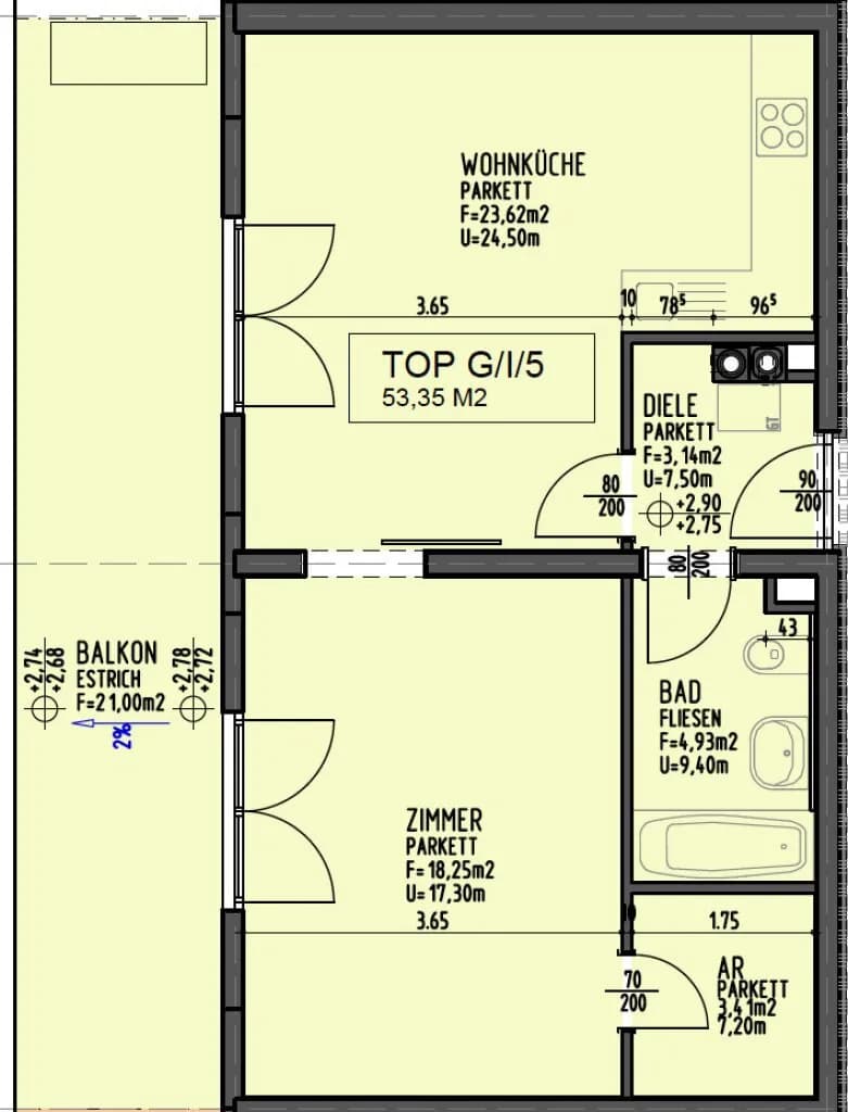 2-Zimmer-Wohnung kaufen in Wien – 53 m², € 135.000 – Bild 9 von 9