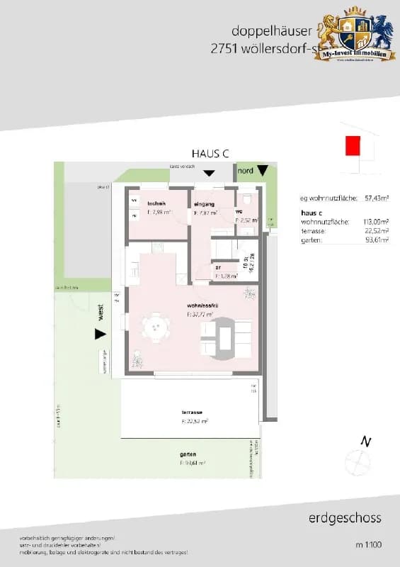 4-Zimmer-Haus kaufen in Wiener Neustadt Land – 113 m², € 435.000 – Bild 7 von 9