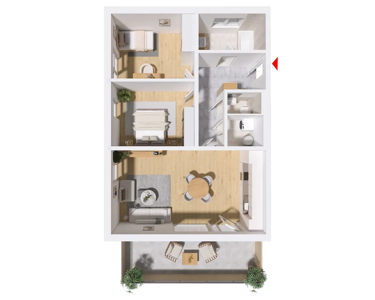 3-Zimmer-Wohnung mieten in Deutschlandsberg – 72,5 m², € 1.025 – Bild 8 von 8