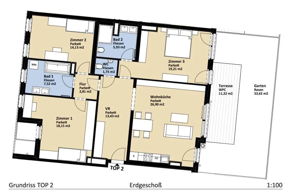 4-Zimmer-Wohnung kaufen in Korneuburg – 109,83 m², € 599.000 – Bild 2 von 11