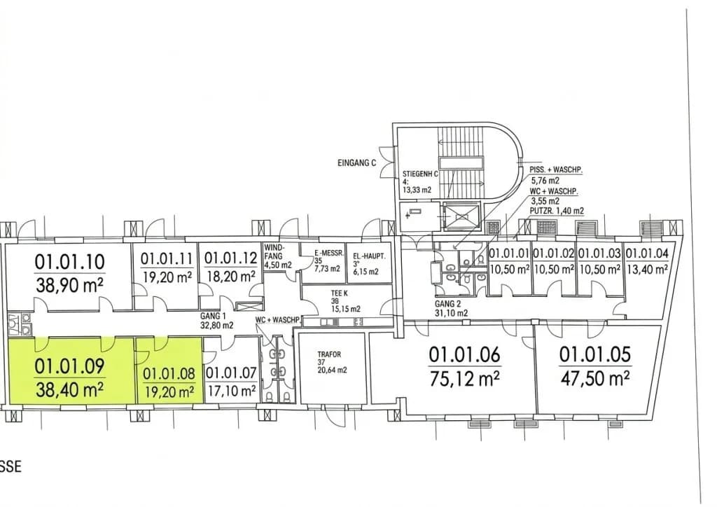 2-Zimmer-Gewerbeimmobilie mieten in Linz – 58 m², € 835 – Bild 9 von 9