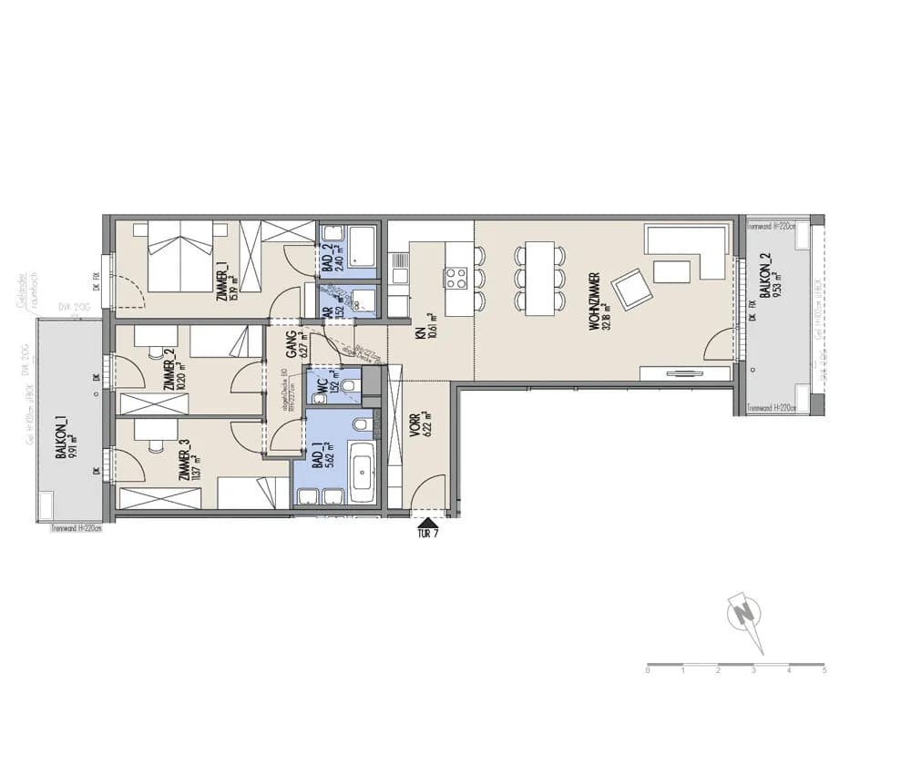 4-Zimmer-Wohnung kaufen in Wien – 103,1 m², € 598.000 – Bild 2 von 4