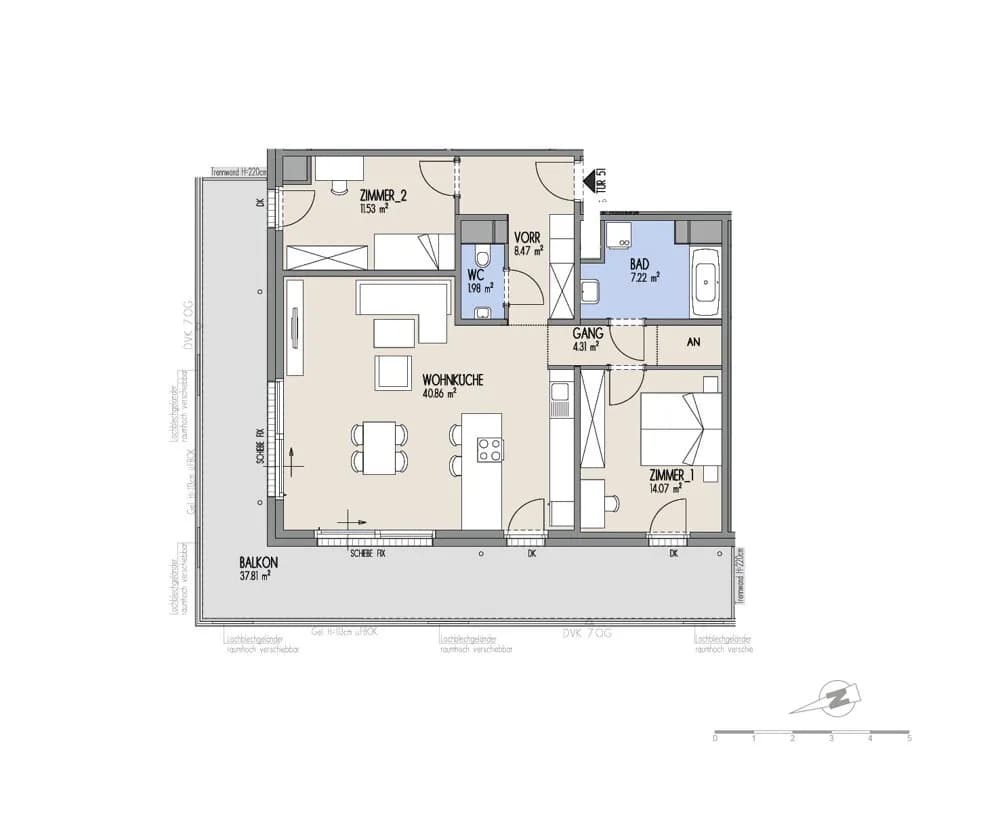 3-Zimmer-Wohnung kaufen in Wien – 88,44 m², € 619.000 – Bild 2 von 3