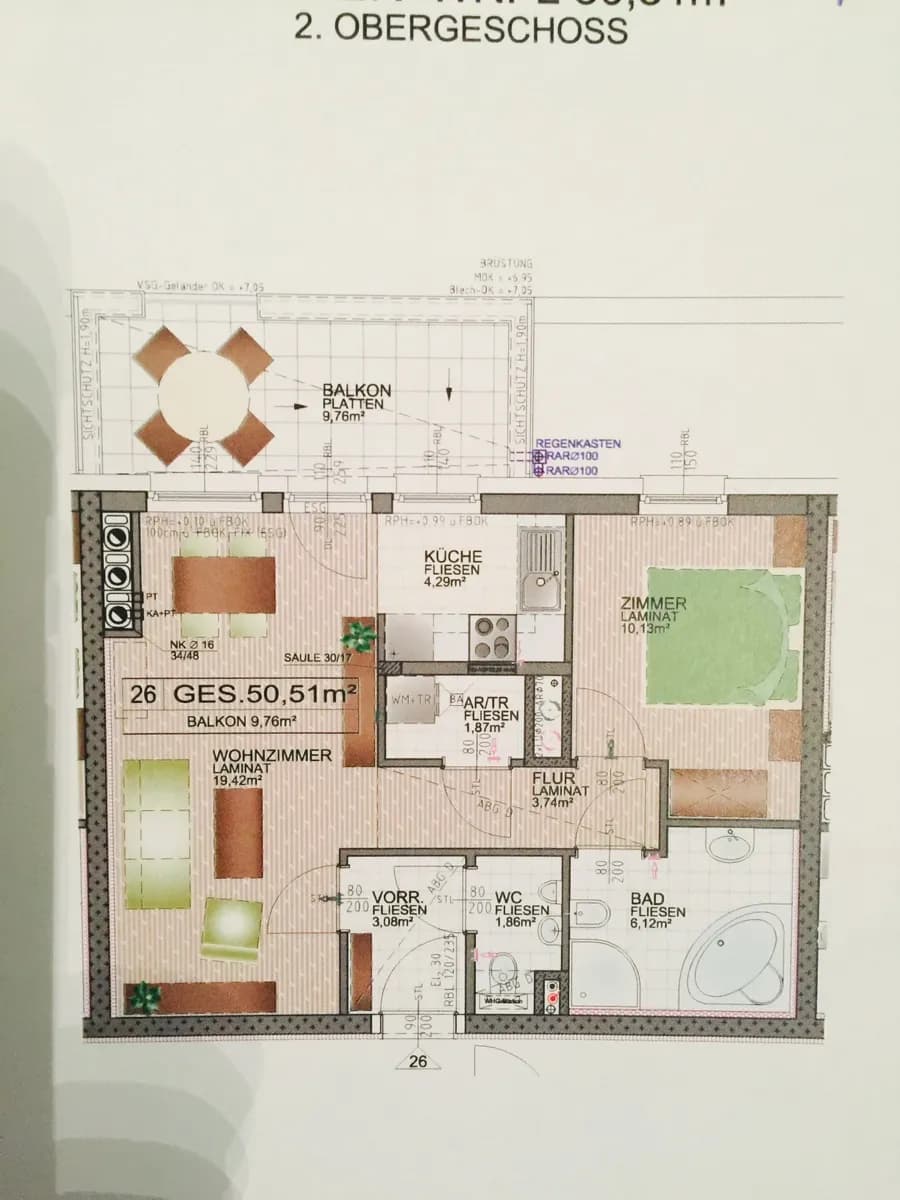 2-Zimmer-Wohnung kaufen in Baden – 51 m², € 199.990 – Bild 45 von 46