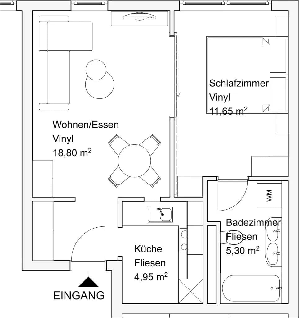 2-Zimmer-Wohnung mieten in Salzburg Stadt – 40,7 m², € 935 – Bild 11 von 11