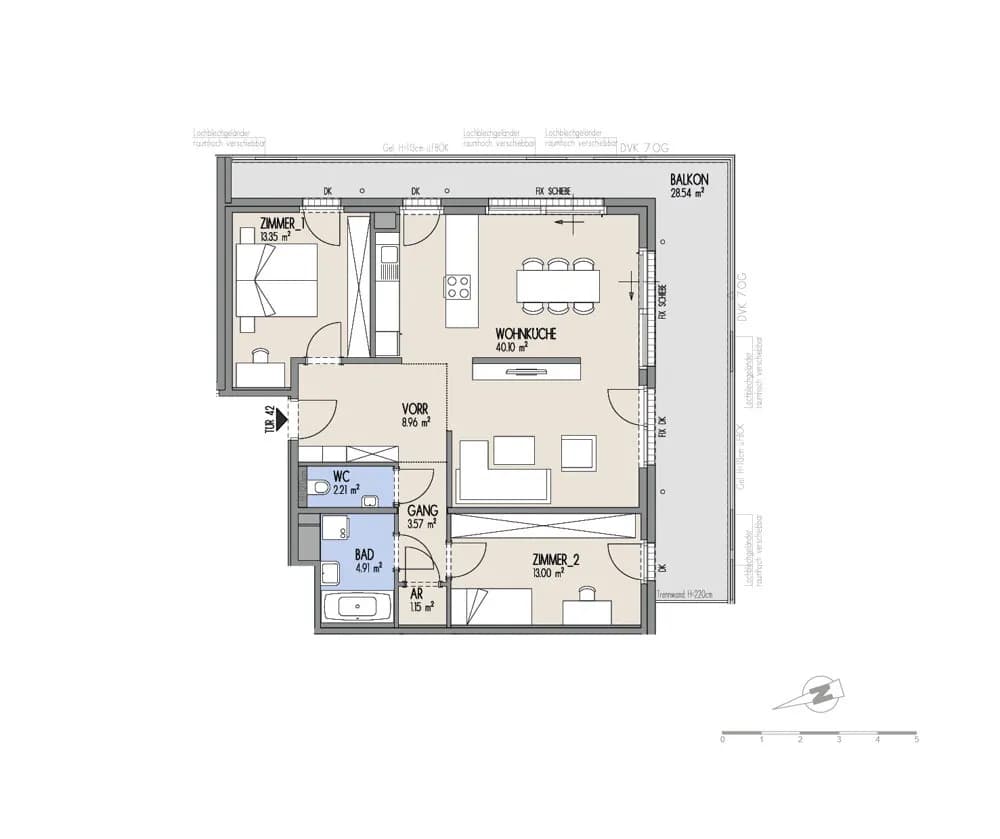 3-Zimmer-Wohnung kaufen in Wien – 87,25 m², € 565.000 – Bild 2 von 3