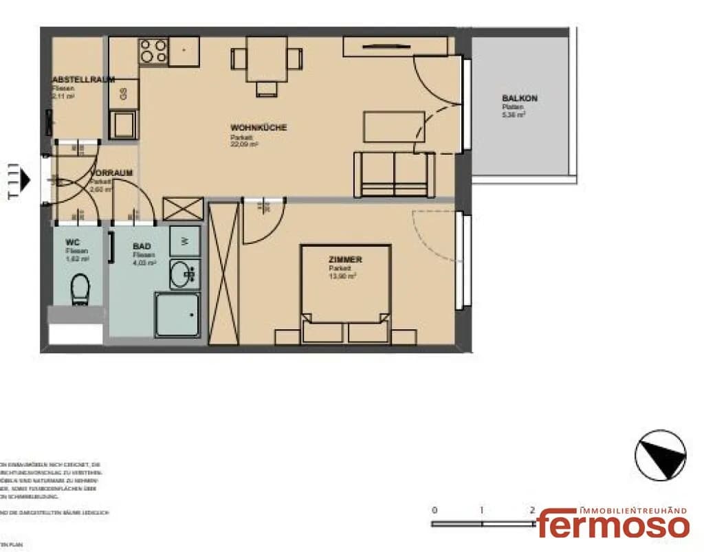 1-Zimmer-Wohnung mieten in Wien – 46,35 m², € 999 – Bild 11 von 11