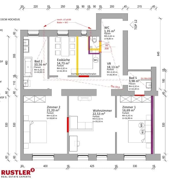 3-Zimmer-Wohnung mieten in Wien – 107,82 m², € 2.123 – Bild 10 von 10