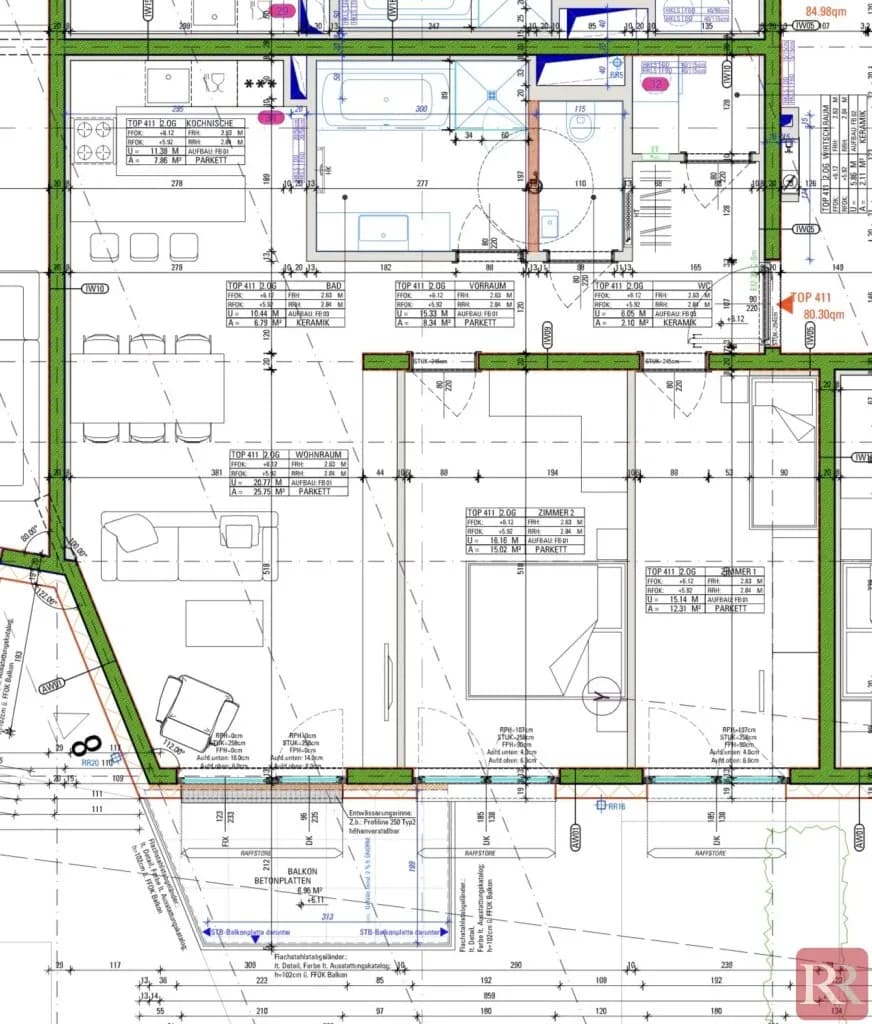 3-Zimmer-Wohnung mieten in Tulln – 80,28 m², € 1.599 – Bild 8 von 8