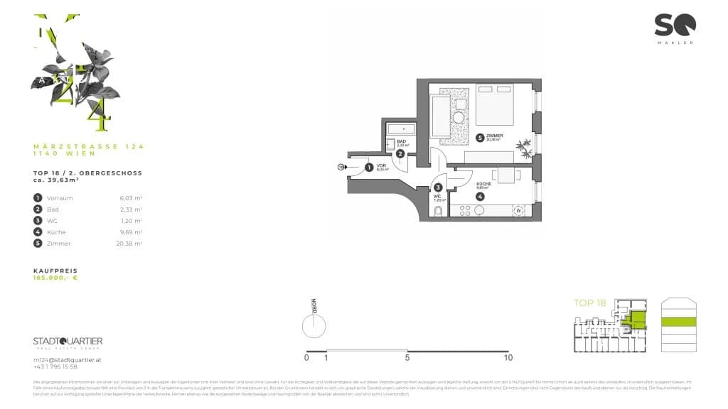 Immobilie kaufen in Wien – 39,63 m², € 99.000 – Bild 3 von 3
