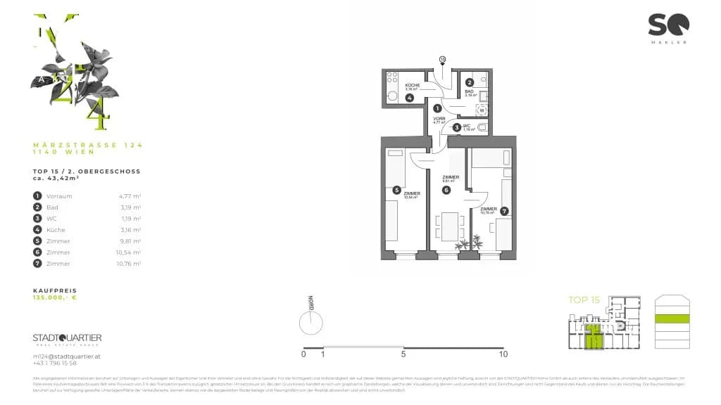 Immobilie kaufen in Wien – 43,42 m², € 119.000 – Bild 4 von 4