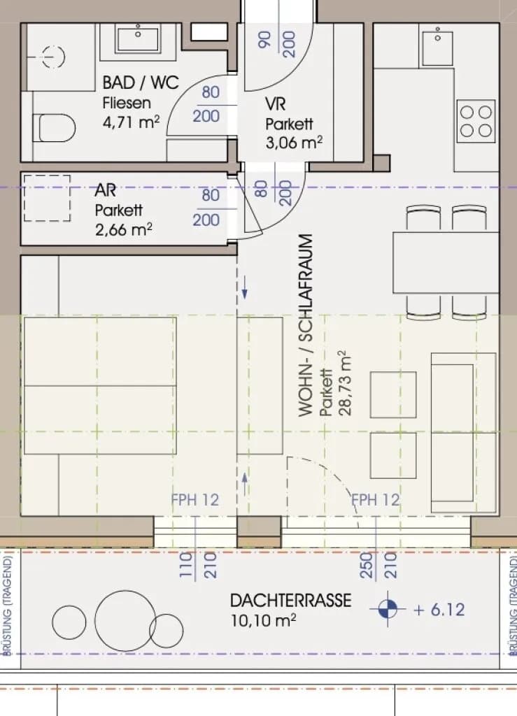1-Zimmer-Wohnung mieten in Salzburg-Umgebung – 39,16 m², € 1.090 – Bild 7 von 7