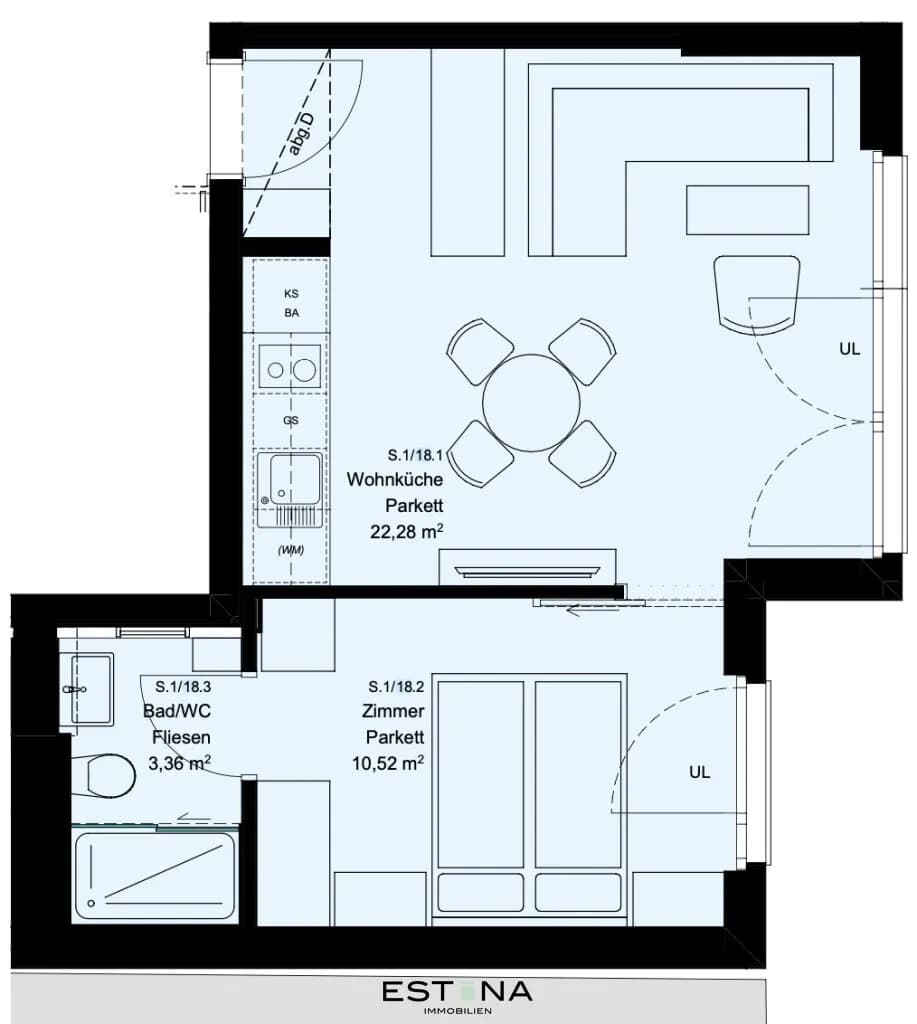 2-Zimmer-Wohnung mieten in Wien – 36,16 m², € 849 – Bild 12 von 12