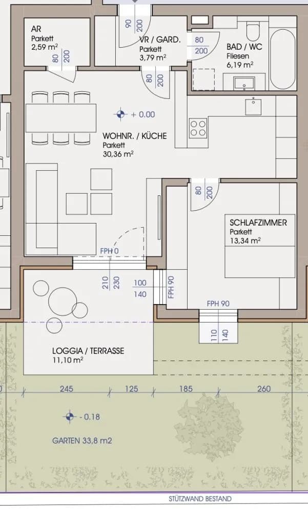 2-Zimmer-Wohnung mieten in Salzburg-Umgebung – 56,26 m², € 1.350 – Bild 9 von 9
