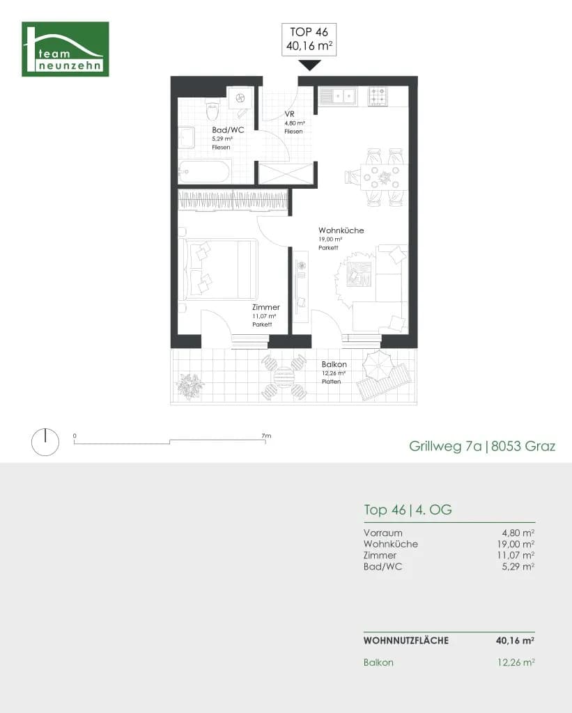 2-Zimmer-Wohnung mieten in Graz – 40,16 m², € 619 – Bild 22 von 22