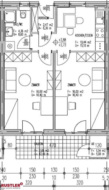 2-Zimmer-Wohnung mieten in Innsbruck – 50,81 m², € 1.202 – Bild 7 von 8