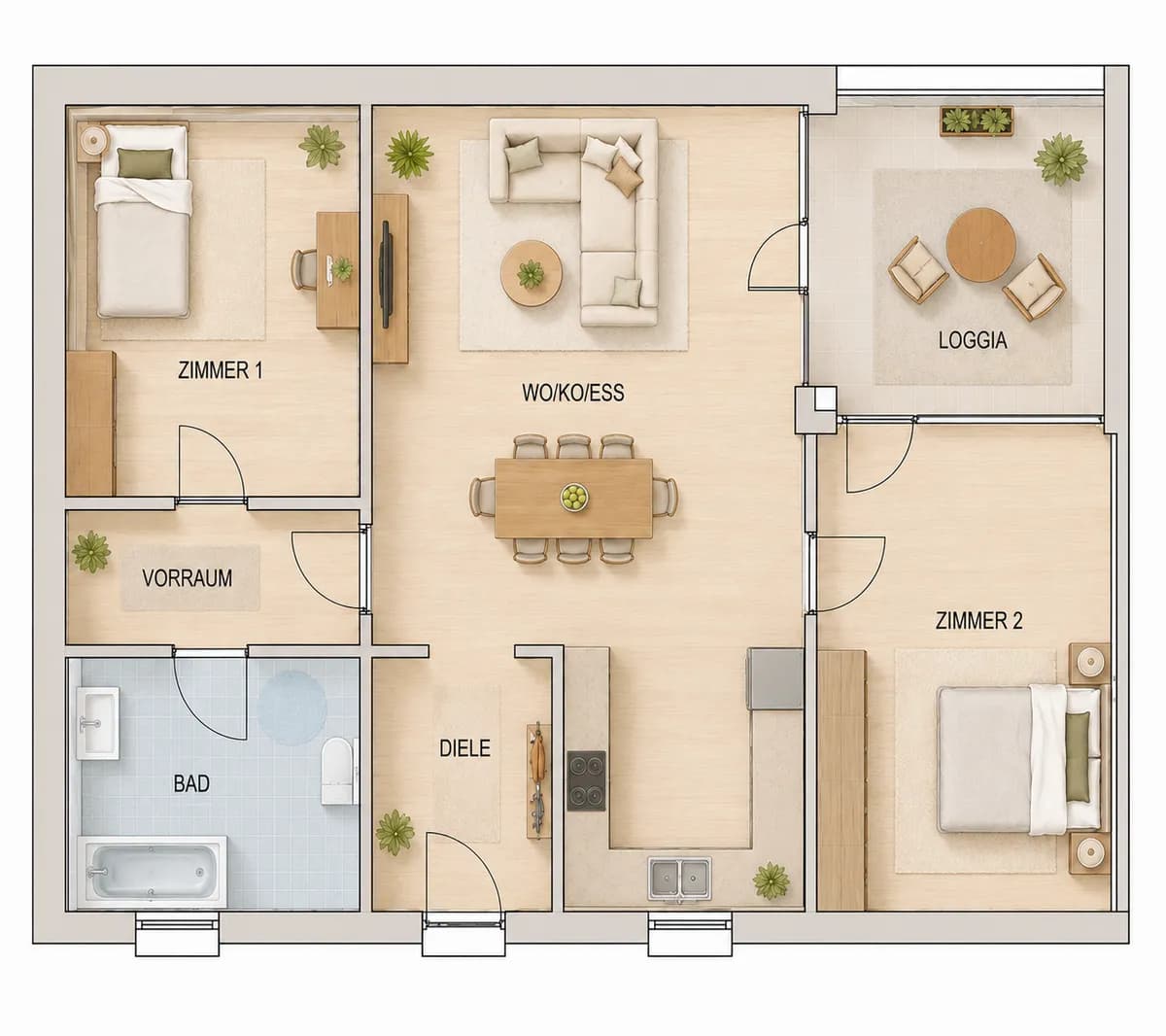 3-Zimmer-Wohnung kaufen in Graz-Umgebung – 66 m², € 260.000 – Bild 5 von 6