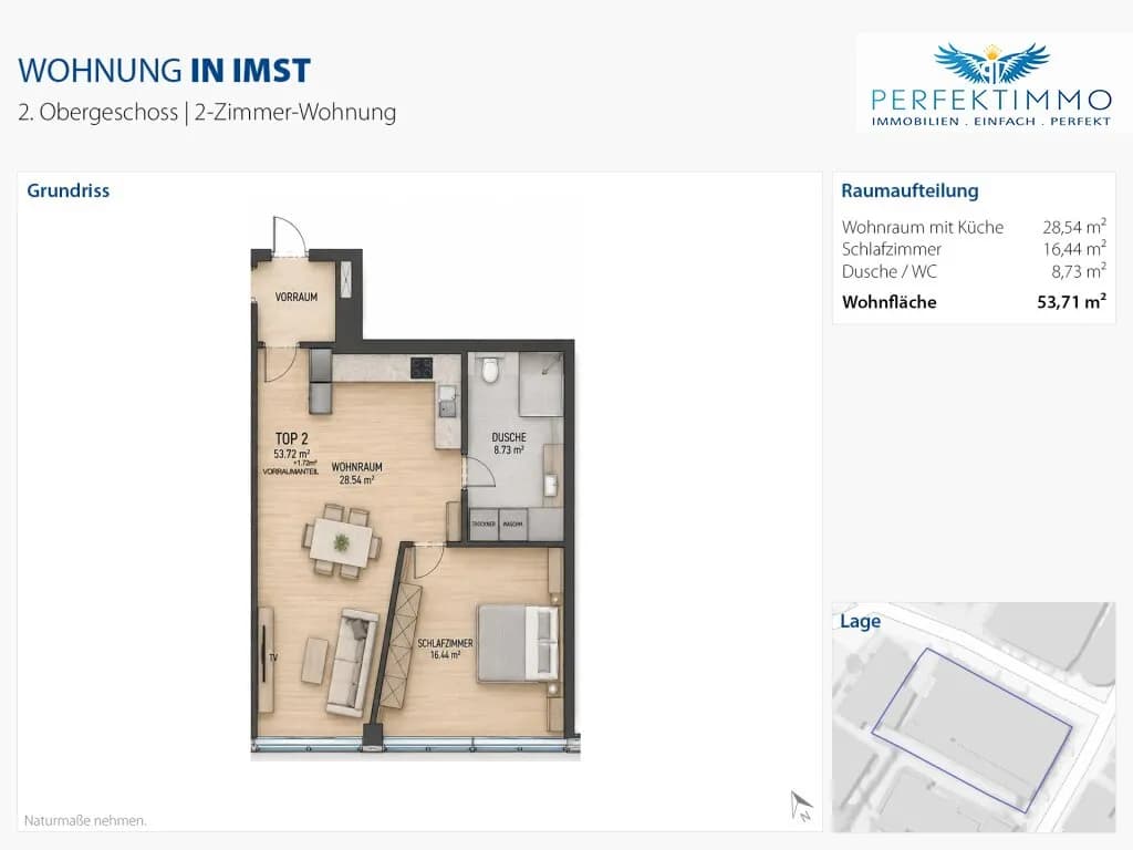 2-Zimmer-Wohnung kaufen in Imst – 53,71 m², € 350.000 – Bild 4 von 4