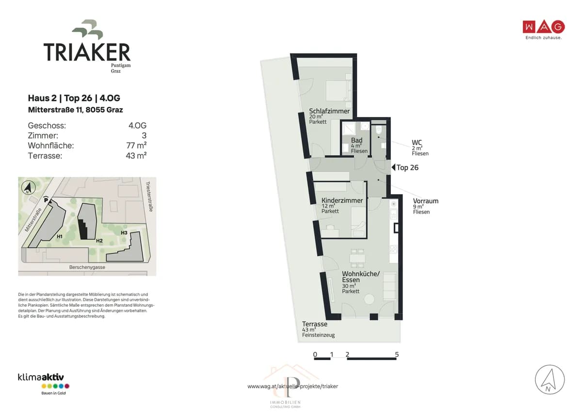 3-Zimmer-Wohnung mieten in Graz – 77 m², € 1.338 – Bild 18 von 18